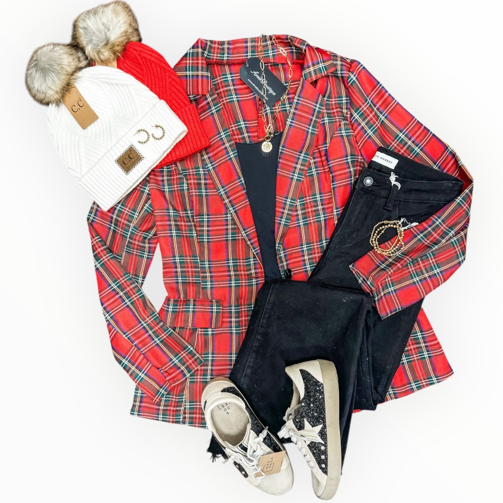 Holiday Plaid Blazer